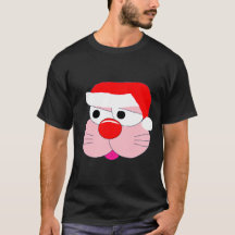 T-shirt graphique de lapin de Noël mignon