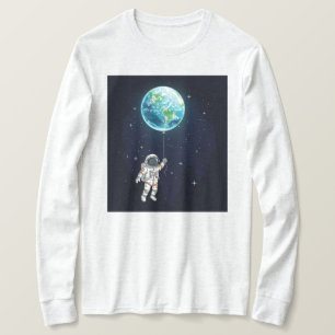 T-shirt graphique de l'astronaute Earth Balloon