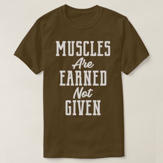 T-shirt Graphique de l'entraînement des muscles gagnés non (Design devant)