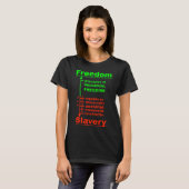 T-shirt Graphique de liberté (noir) (Devant entier)