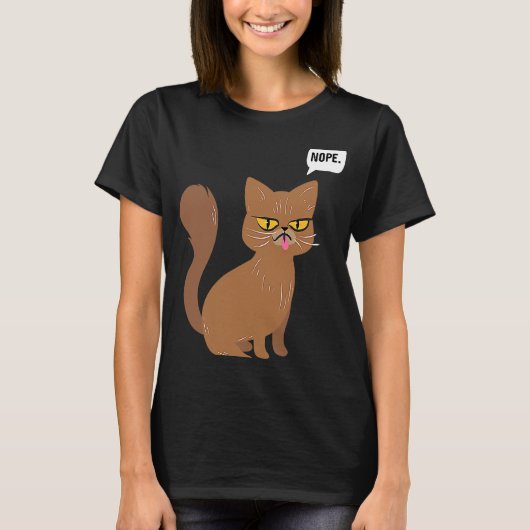 T-shirt Graphique de l'instruction Cat Nope (Devant)