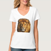 T-Shirt Graphique de Lion Réaliste (Devant)