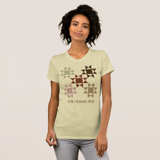 T-shirt Graphique de message personnalisé Amish Quilt (Devant entier)