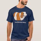 T-shirt Graphique de message personnalisé Cute Guinea Pig (Devant)