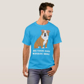 T-shirt Graphique de message personnalisé de Bulldog angla (Devant entier)