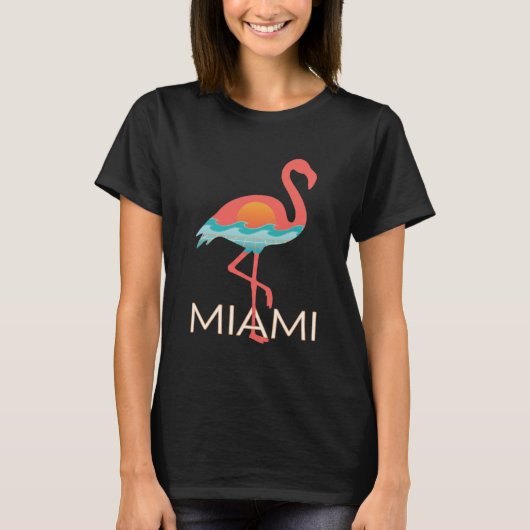 T-shirt graphique de Miami Beach – Vacances d'été (Devant)