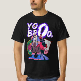 T-Shirt Graphique de Mode Urbaine Anime Yo Bro