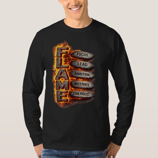 T-Shirt Graphique de Motivation FLAME pour Hommes (Devant)