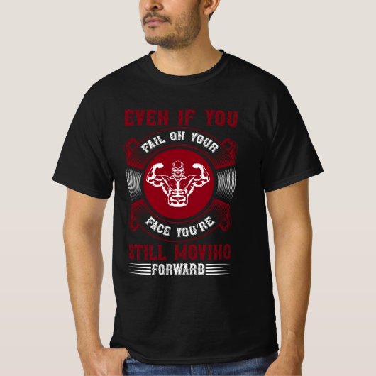 T-shirt graphique de motivation hardcore pour sall (Devant)