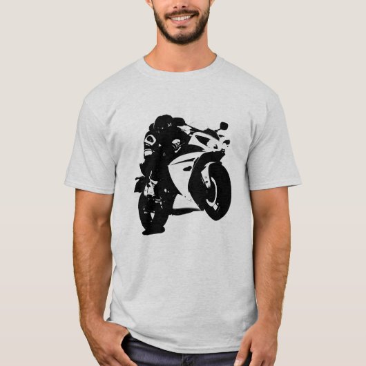 T-shirt Graphique de moto de Superbike (Devant)