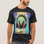 T-shirt graphique de Music Lover - Design dynamiqu (Devant)