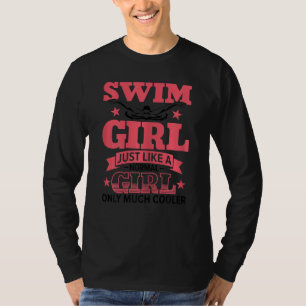 T-shirt Graphique De Nage Drôle Pour Les Femmes Et Les Fil
