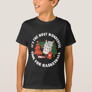 T-shirt Graphique de Noël de basket-ball - Pl de basket-ba