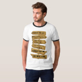 T-shirt Graphique de panneau indicateur personnalisable de (Devant entier)