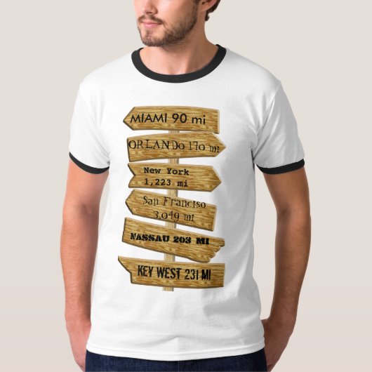 T-shirt Graphique de panneau indicateur personnalisable de (Devant)