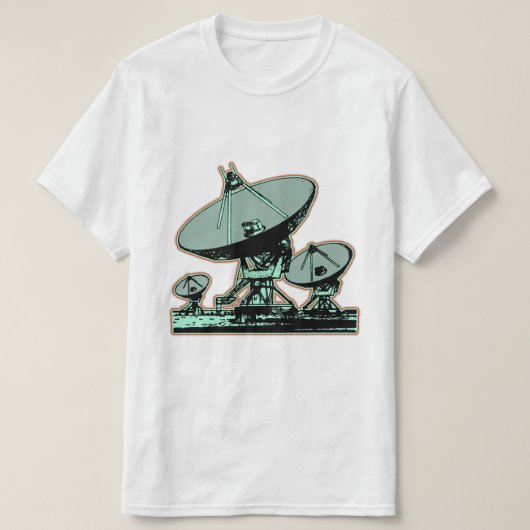 T-shirt Graphique de parabole satellite rétro (Design devant)