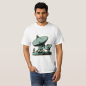 T-shirt Graphique de parabole satellite rétro (Devant entier)
