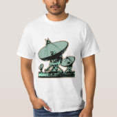 T-shirt Graphique de parabole satellite rétro (Devant)