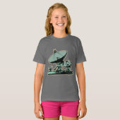 T-shirt Graphique de parabole satellite rétro (Devant entier)