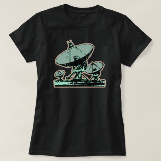 T-shirt Graphique de parabole satellite rétro (Design devant)