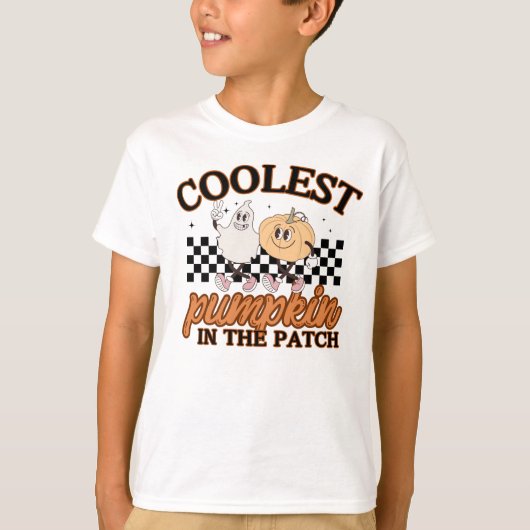 T-shirt Graphique de patchs Citrouille mignon (Devant)