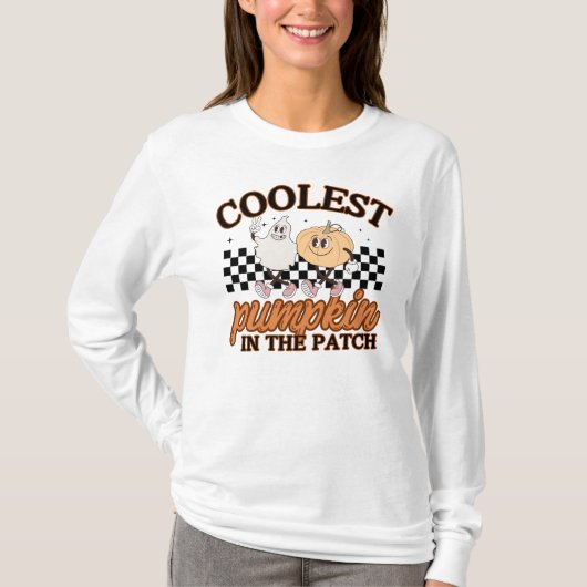 T-shirt Graphique de patchs Citrouille mignon (Devant)