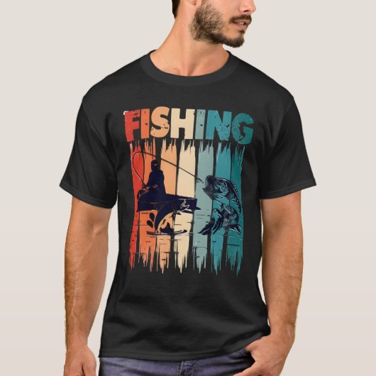 T-shirt graphique de pêche (Devant)