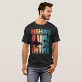T-shirt graphique de pêche (Devant entier)
