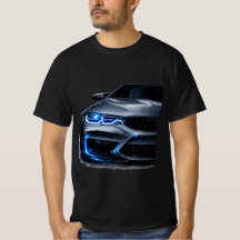 T-Shirt Graphique de Phare Néon de Voiture de Spor