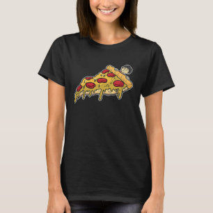 T-shirt Graphique de pièce de pizza amusante