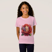 🌹 T-shirt graphique de princesse fée pour filles (Devant entier)