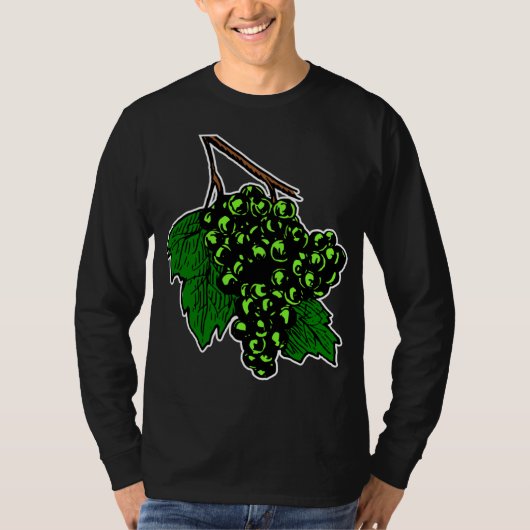 T-shirt Graphique de raisins verts Graphique Graphique Gra (Devant)