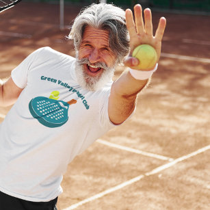 T-shirt Graphique de raquette de tennis Padel avec texte p