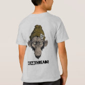 T-shirt graphique de singe funky pour hommes et fe (Dos)