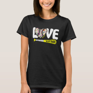 T-shirt Graphique De Softball Dit Floral Style Pour Le Sof