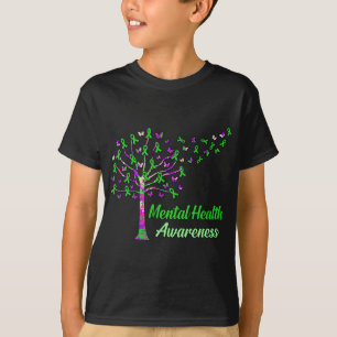T-shirt Graphique de soutien des rubans d'arbre de sensibi