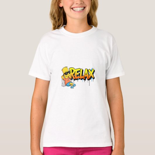 T-shirt graphique de style urbain avec graffiti « (Devant)