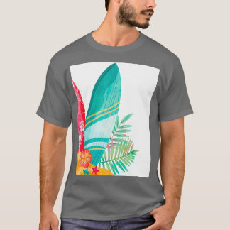 T-shirt Graphique de surf tropical