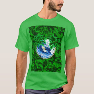 T-shirt Graphique de surfeurs tropicaux