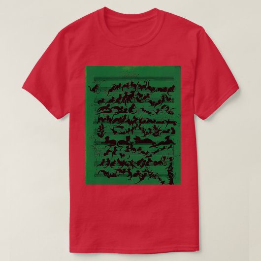 T-shirt Graphique de symphonie de chats (Design devant)