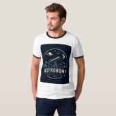 T-shirt Graphique de télescope d'astronomie (Devant entier)