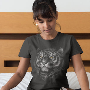 T-shirt Graphique de tête de tigre artistique