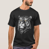 T-shirt Graphique de tête de tigre artistique (Devant)