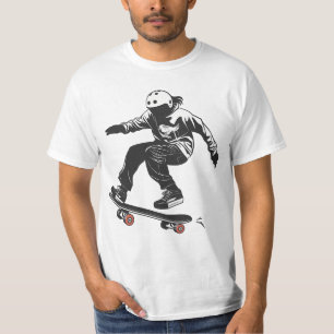 T-Shirt Graphique de Trick de Skateboard – Streetw