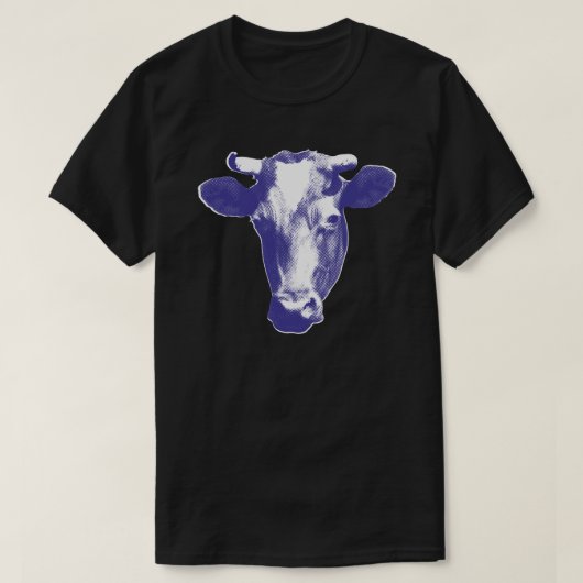T-shirt Graphique de vaches d'art pop violet (Design devant)