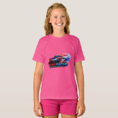 T-Shirt Graphique de Voiture de Course pour Enfant (Devant entier)