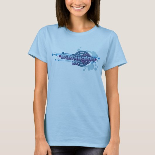 T-shirt graphique de Washington DC de cercle de (Devant)