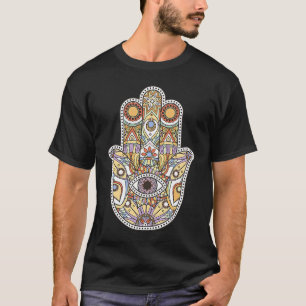 T-shirt Graphique de yoga de la main Hamsa Fatima
