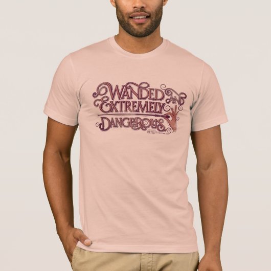 T-shirt Graphique Débordé Et Extrêmement Dangereux - Rose (Devant)