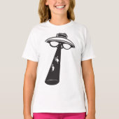 T-shirt Graphique d'enlèvement d'ovni rétro Alien Sci-Fi (Devant)